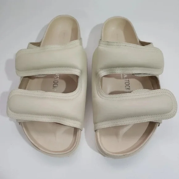 Birkenstock The Beach Comber Sandals in Cream L11 M9 - Picture 2 of 9